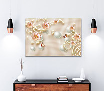 Obraz 3D kvety s perlami 1988